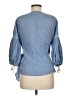 Zara Basic Blue 3/4 Sleeve Blouse Size M - photo 2