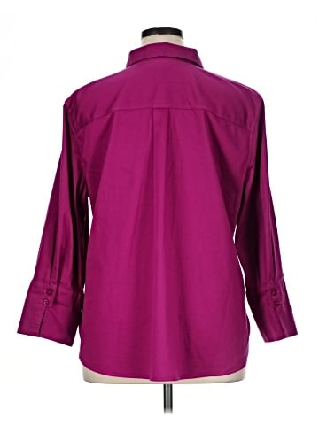 Chico's 3/4 Sleeve Button-Down Shirt (view 2)