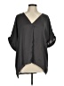 Glam 100% Polyester Gray 3/4 Sleeve Blouse Size M - photo 1