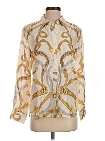 J. McLaughlin Long Sleeve Silk Top (view 1)