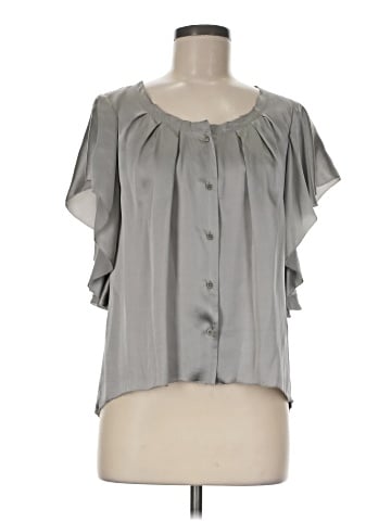 Hinge Short Sleeve Silk Top (view 1)