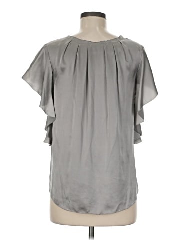 Hinge Short Sleeve Silk Top (view 2)