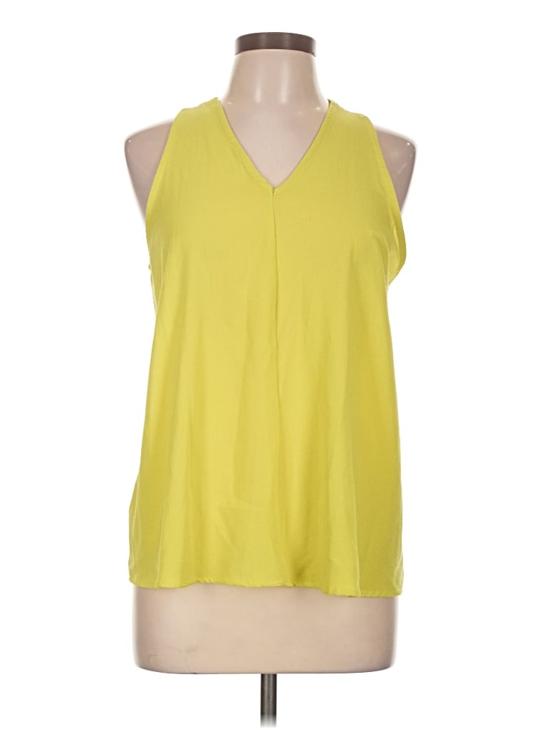 Pre-owned She + Sky Sleeveless Blouse In Yellow