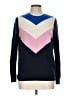 Boden 100% Cashmere Chevron-herringbone Blue Cashmere Pullover Sweater Size L - photo 1