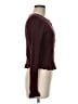 H&M Burgundy Long Sleeve Blouse Size M - photo 4
