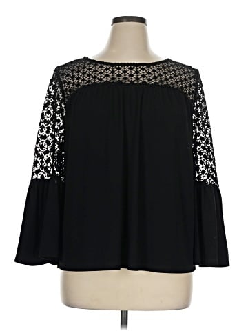 White House Black Market 3/4 Sleeve Blouse (view 1)