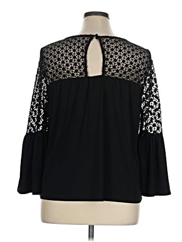 White House Black Market 3/4 Sleeve Blouse (view 2)