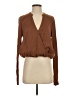 Splendid Brown Long Sleeve Blouse Size S - photo 1
