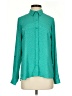 Apt. 9 100% Polyester Polka Dots Teal Long Sleeve Blouse Size S - photo 1