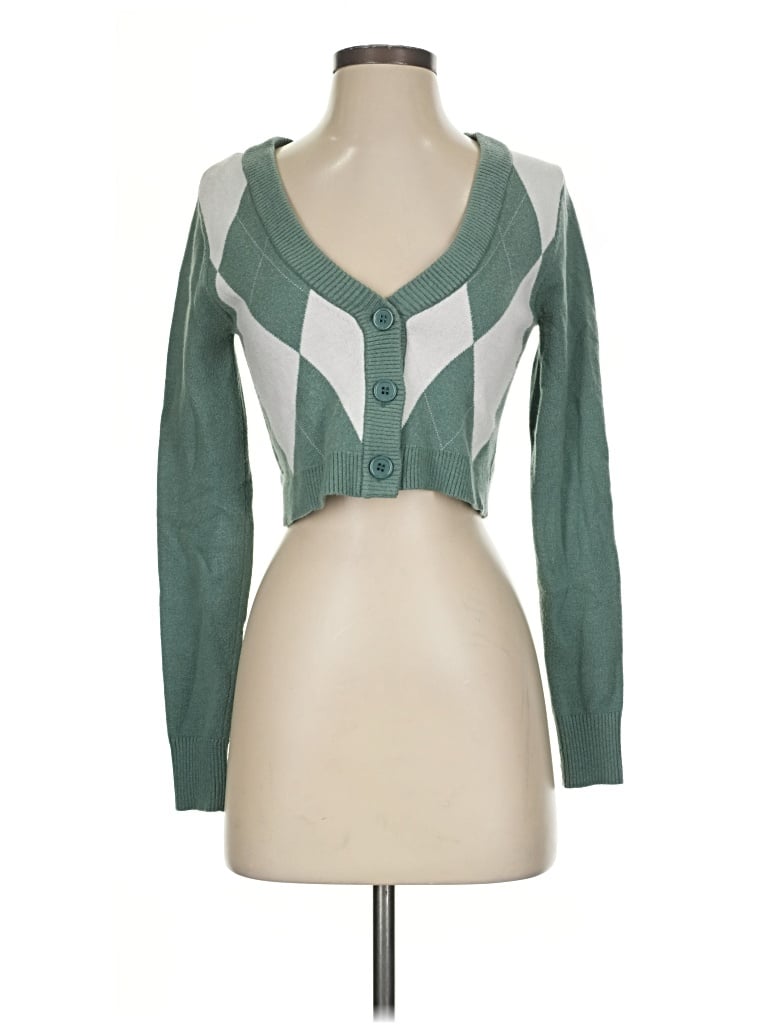 Pre-owned Rsq Cardigan Sweater In Green