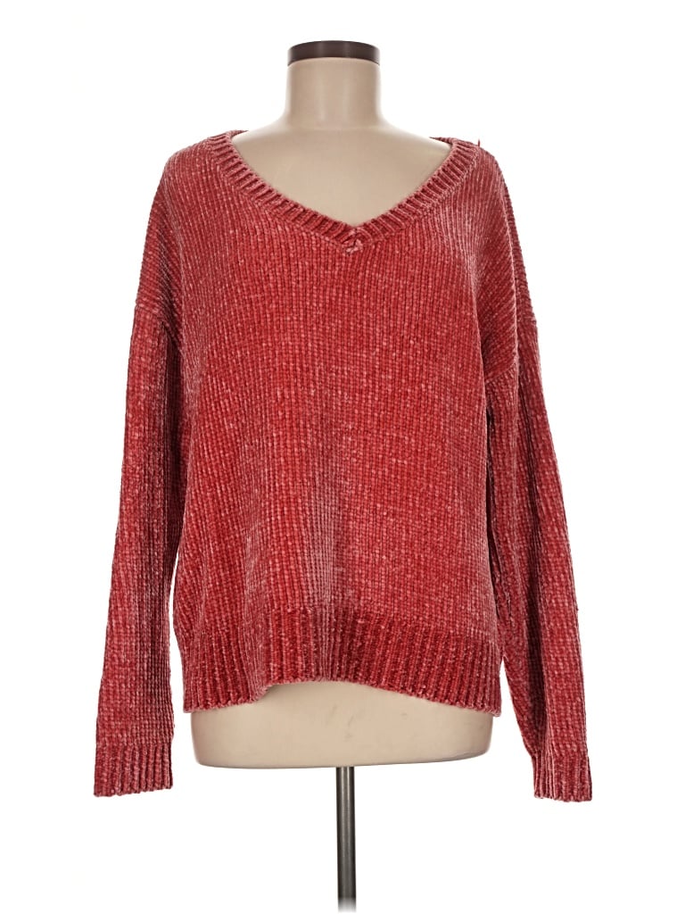 Pre-owned Francesca's Pullover Sweater In Red