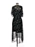 CAbi 100% Polyester Floral Black Casual Dress Size M - photo 2