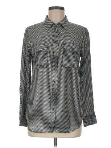 Equipment Long Sleeve Silk Top (view 1)