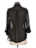 Decree 100% Polyester Color Block Black Long Sleeve Blouse Size M - photo 2