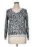 Croft & Barrow Animal Print Silver Pullover Sweater Size XL - photo 1