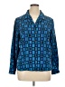 Liz Baker 100% Polyester Blue 3/4 Sleeve Blouse Size 14 Petite - photo 1