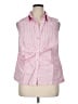 ELOQUII 100% Cotton Stripes White Pink Sleeveless Button-Down Shirt Size 16 Plus - photo 1