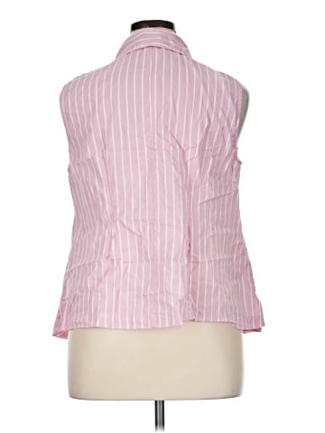 ELOQUII Sleeveless Button-Down Shirt (view 2)
