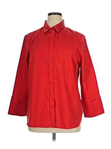 Chico's 3/4 Sleeve Button-Down Shirt (view 1)