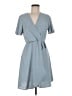 Monteau 100% Polyester Solid Blue Casual Dress Size M - photo 1