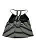 Unbranded Stripes Black Swimsuit Top Size 1X - photo 2