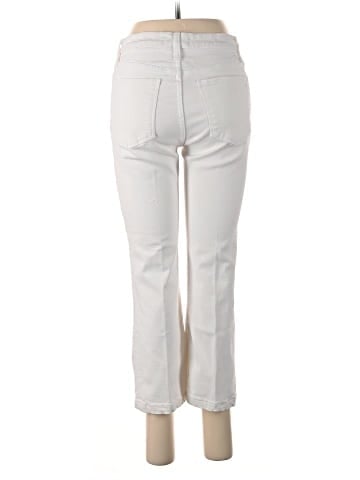 Madewell Tall Cali Demi-Boot Jeans in Pure White: Raw-Hem Edition (view 2)