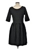 Everly Houndstooth Black Casual Dress Size L - photo 2