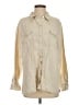 Chico's Color Block Tan Long Sleeve Button-Down Shirt Size Lg (2) - photo 1