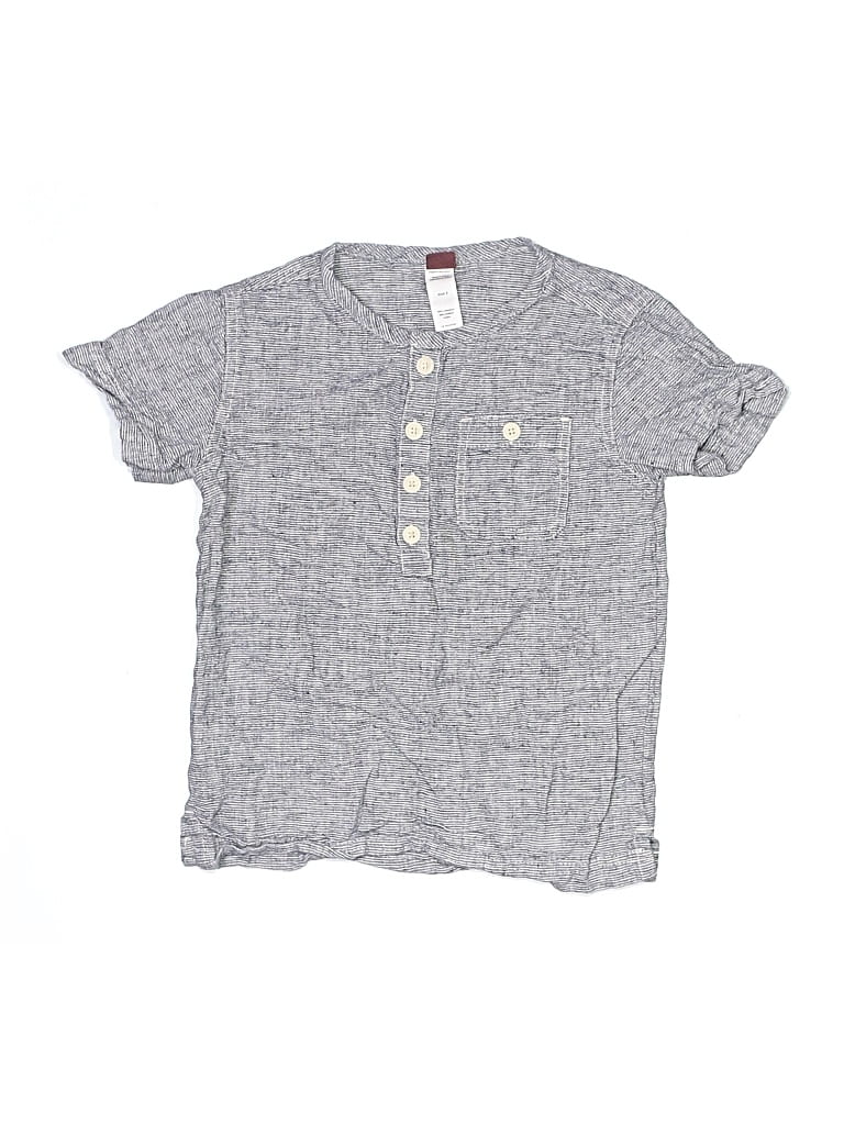 Pre-owned Tea Kids' Short Sleeve Top Gray Crew Neck Tops