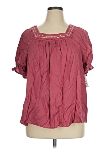 Style&Co Short Sleeve Blouse (view 1)