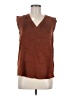 Hem & Thread 100% Polyester Brown Sleeveless Blouse Size M - photo 1