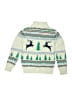 Crewcuts 100% Cotton Print Ivory Green Pullover Sweater Size 6 - 7 - photo 2