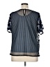 Cj Banks 100% Polyester Blue Short Sleeve Blouse Size 1X - photo 2