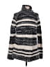 Ann Taylor LOFT Stripes Gray Turtleneck Sweater Size M - photo 1
