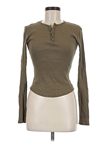 Trafaluc by Zara Long Sleeve Henley (view 1)