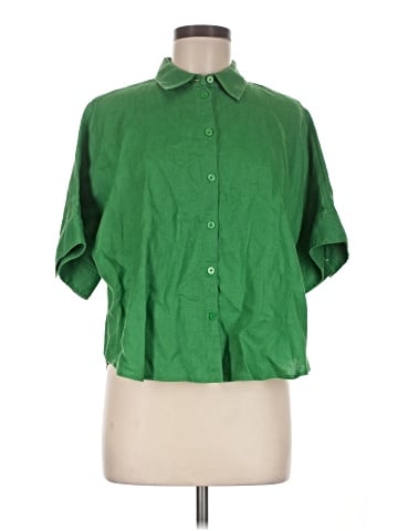 Cos 3/4 Sleeve Button-Down Shirt (view 1)