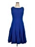 Calvin Klein Solid Blue Cocktail Dress Size 14 - photo 1