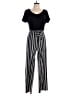 Just Be... Stripes Black Jumpsuit Size 1X - photo 1