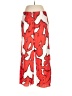 Nine West 100% Polyester Print Red Casual Pants Size L - photo 1