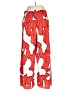 Nine West 100% Polyester Print Red Casual Pants Size L - photo 2