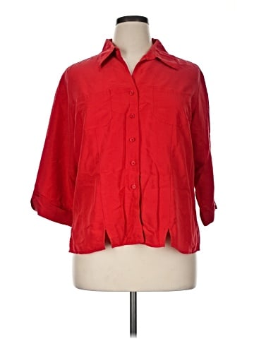 Apparenza 3/4 Sleeve Button-Down Shirt (view 1)