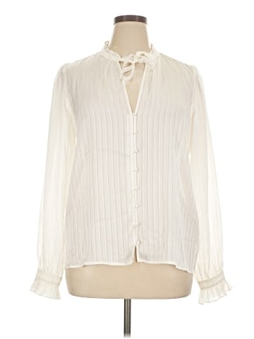 Paige Long Sleeve Silk Top (view 1)