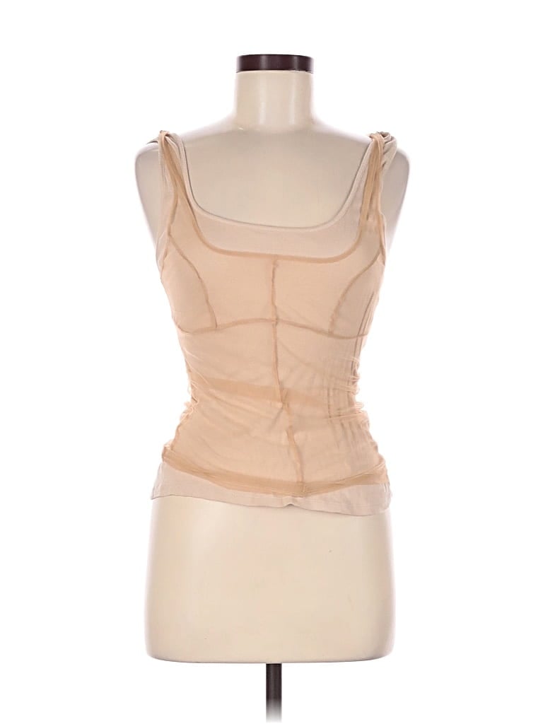 Pre-owned Peppermayo Sleeveless Top Tan Sweetheart Neckline Tops