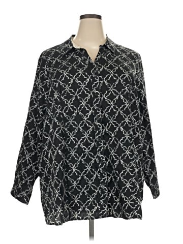 Catherines 3/4 Sleeve Button-Down Shirt (view 1)