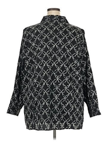 Catherines 3/4 Sleeve Button-Down Shirt (view 2)