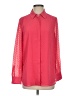 Talbots 100% Polyester Polka Dots Pink Red Long Sleeve Blouse Size S - photo 1