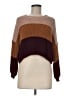 Debut Color Block Brown Pullover Sweater Size M - photo 1