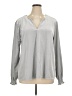 Lands' End Gray Long Sleeve Blouse Size 1X - photo 1