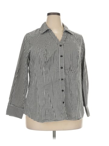 Lane Bryant 3/4 Sleeve Button-Down Shirt (view 1)