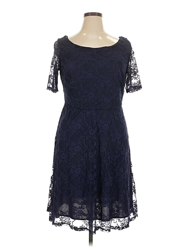 Pre-owned Wrapper Cocktail Dress In Blue